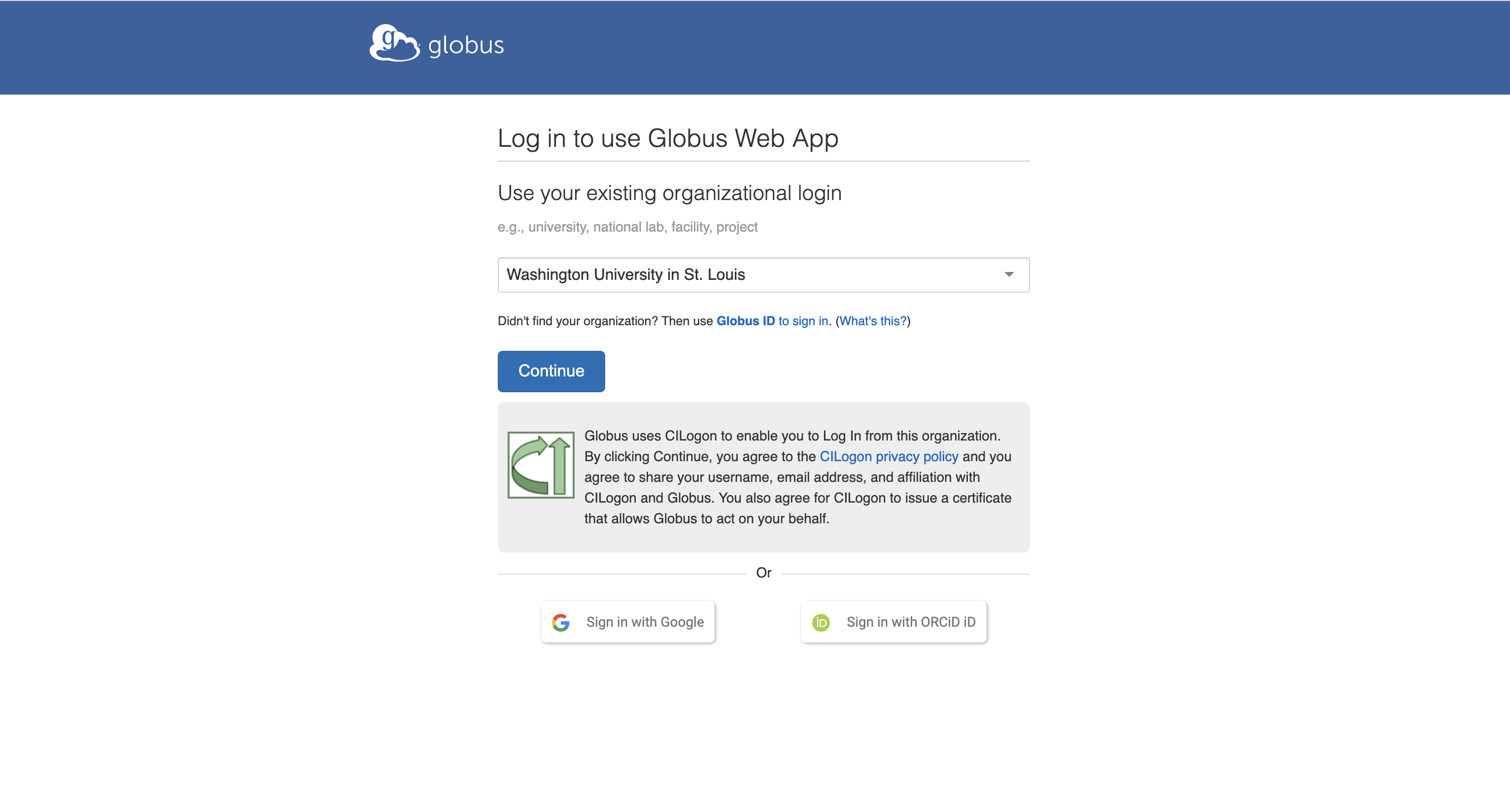 Globus Agent Login